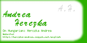 andrea herczka business card